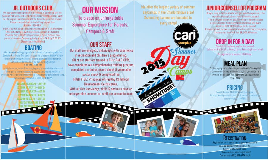 Inscrição nº 10 do Concurso para                                                 Design a Fun Daycamp brochure themed around 'SHOWTIME'
                                            