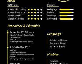 Nro 60 kilpailuun Resume infographics käyttäjältä arudeepforever