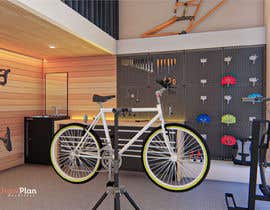 #97 for Interior design for a small bike workshop af Drawplan