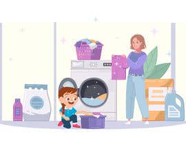 #8 for Sketch a parent child laundry scene af yeasinarafat7519