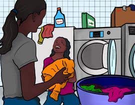 Nro 6 kilpailuun Sketch a parent child laundry scene käyttäjältä PedroSanti08