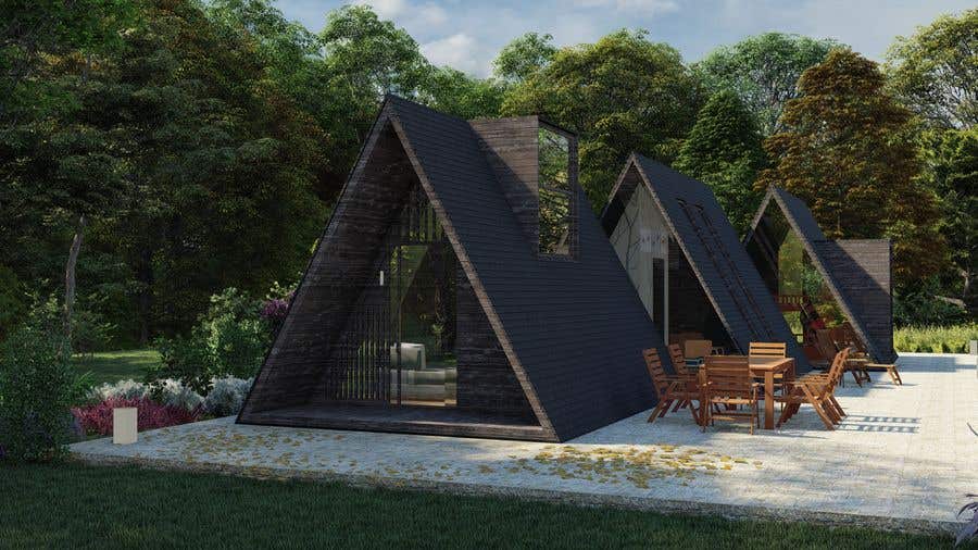 Penyertaan Peraduan #64 untuk                                                 Architecture design for a A-Frame house on a mountain
                                            