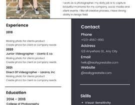 Nro 20 kilpailuun Build a photography resume käyttäjältä aleaanisrin376