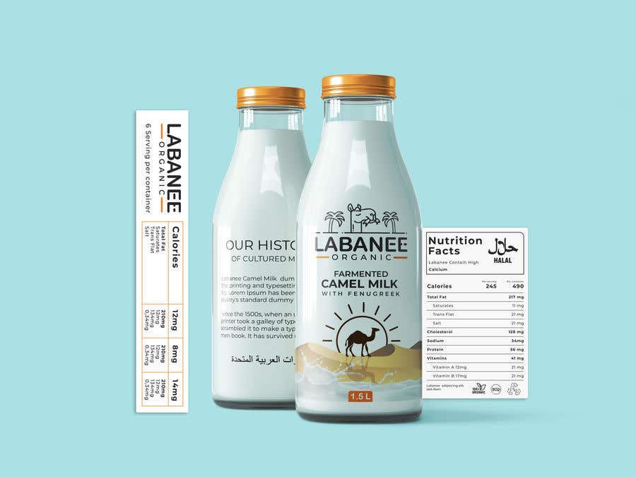 Konkurrenceindlæg #456 for                                                 bottle label design for a cultured milk based product
                                            