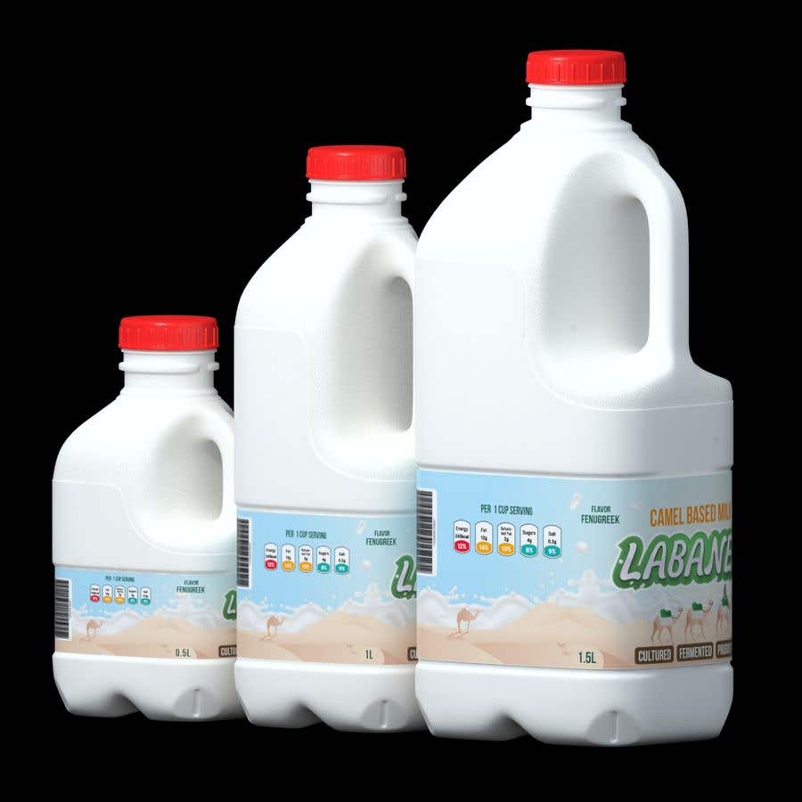Kilpailutyö #330 kilpailussa                                                 bottle label design for a cultured milk based product
                                            