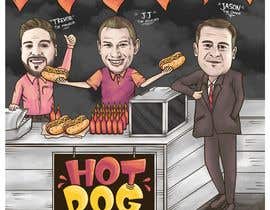 #55 for Caricature of 3 people working a NY hot dog stand av irifkii074