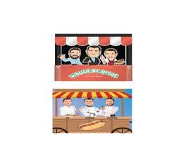 #44 for Caricature of 3 people working a NY hot dog stand av Bajwa5160