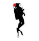 Icône de la proposition n°68 du concours                                                     black scuba diver with a red terbouch on the head
                                                