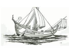#40 для Black and white drawing or sketch of sailing ship on sea от jankhan80129