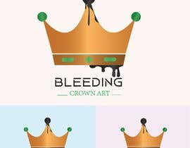 #35 untuk Logo for BleedingCrownArt oleh shabitossain