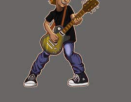 #180 untuk Guitarist Rocker Caricature/Cartoon for Merchandise oleh gigagido
