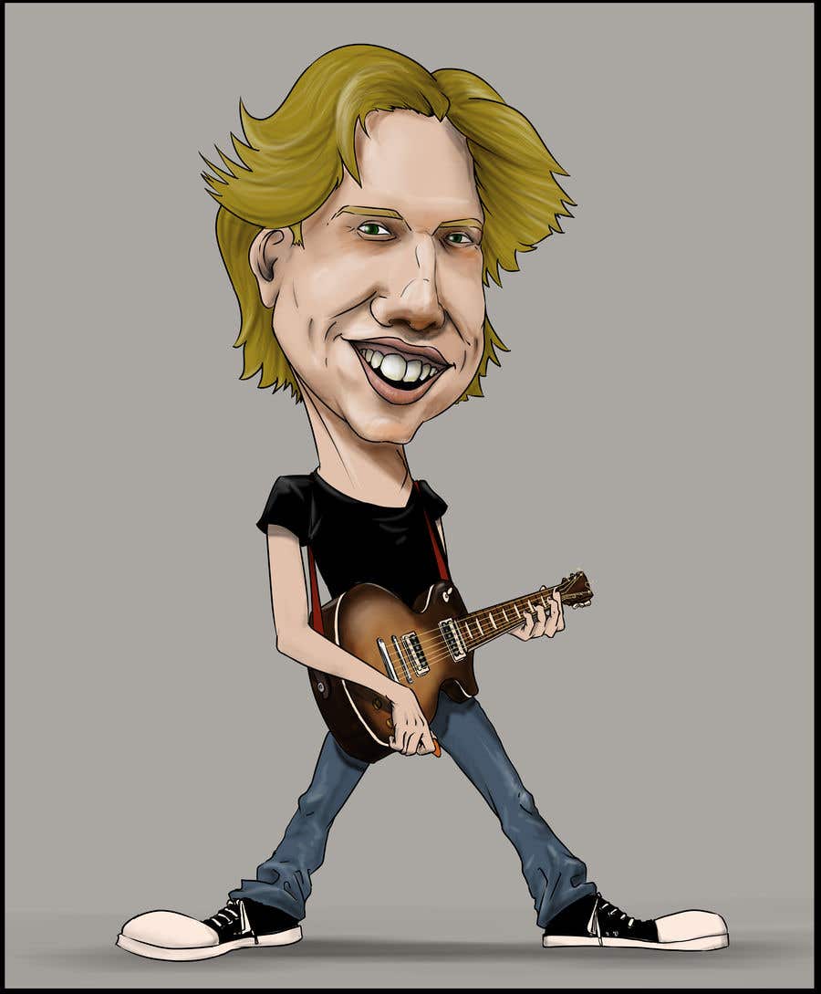 Contest Entry #178 for                                                 Guitarist Rocker Caricature/Cartoon for Merchandise
                                            