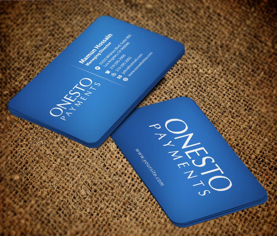 Kilpailutyö #18 kilpailussa                                                 Design business card for Onesto Payments
                                            
