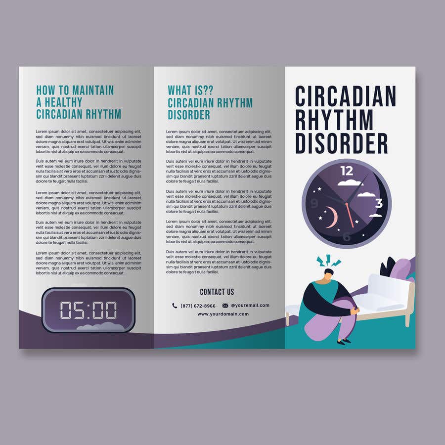 Contest Entry #87 for                                                 Tri-fold Brochure design for Circadian Rhythm Syndrome
                                            