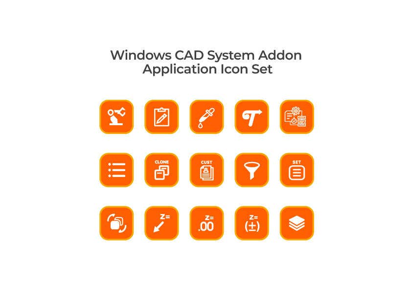 Kilpailutyö #24 kilpailussa                                                 Windows CAD System Addon Application Icon Set
                                            