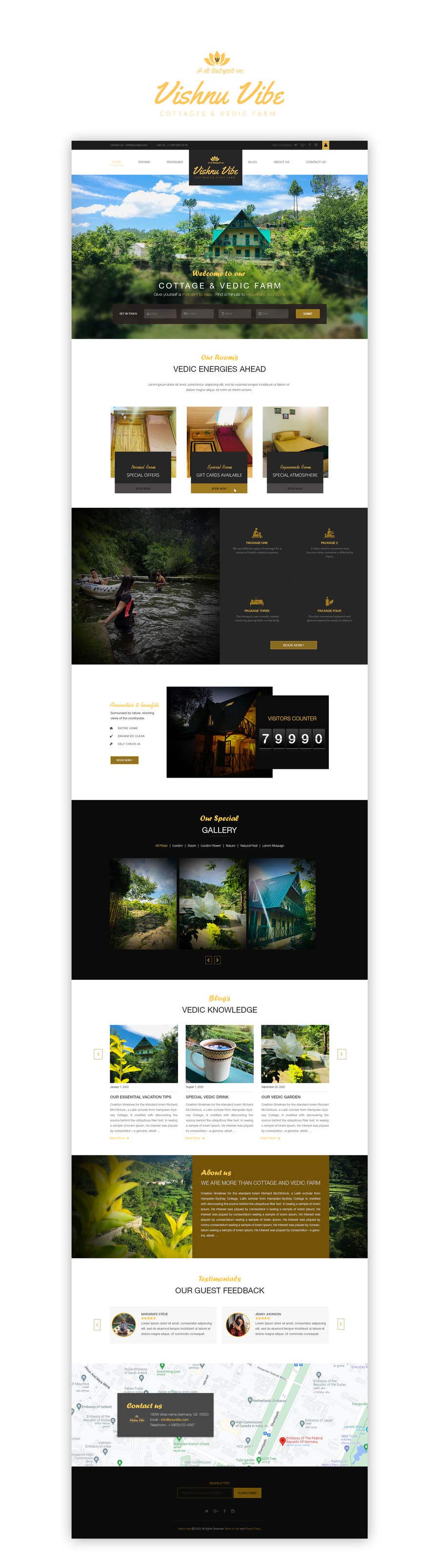 Bài tham dự cuộc thi #26 cho                                                 Website design 5 pages + short Video + basic graphic optimization for a luxury Homestay - Resort website
                                            