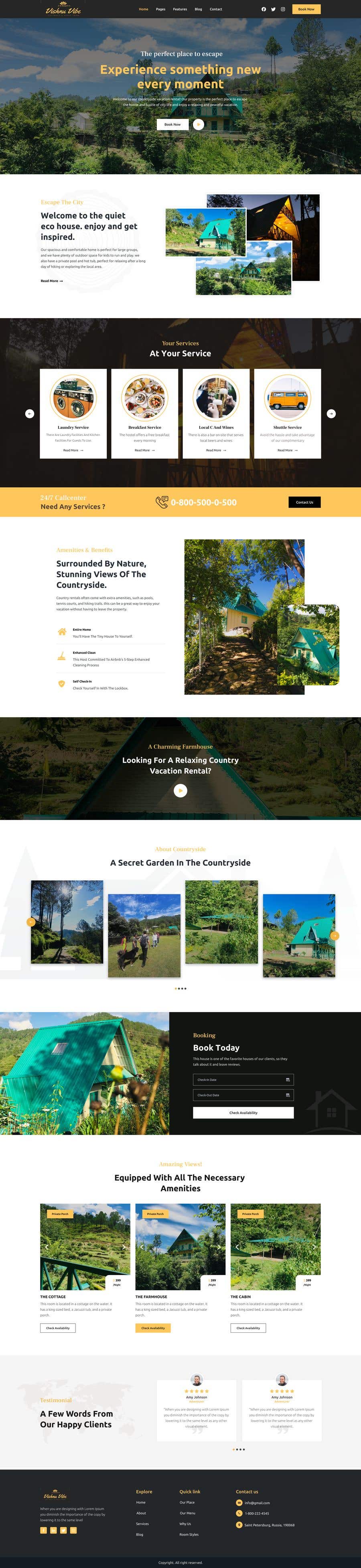 Bài tham dự cuộc thi #29 cho                                                 Website design 5 pages + short Video + basic graphic optimization for a luxury Homestay - Resort website
                                            