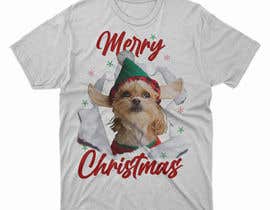 Nro 36 kilpailuun Design a Tshirt with dog along with word Merry Christmas käyttäjältä MMHasanm