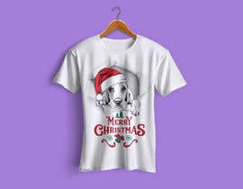 Nro 51 kilpailuun Design a Tshirt with dog along with word Merry Christmas käyttäjältä Himalay55