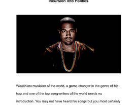 Nro 32 kilpailuun Give Your Opinion About Kanye West käyttäjältä MahamHabib502