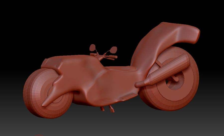 Конкурсная заявка №49 для                                                 3D sculpt for 3D printing. Sci-fi Motorbike. Yellow Bike Project // Escultor 3D para Impresión 3D. Motocicleta Ciencia Ficción. Proyecto Moto Amarilla
                                            