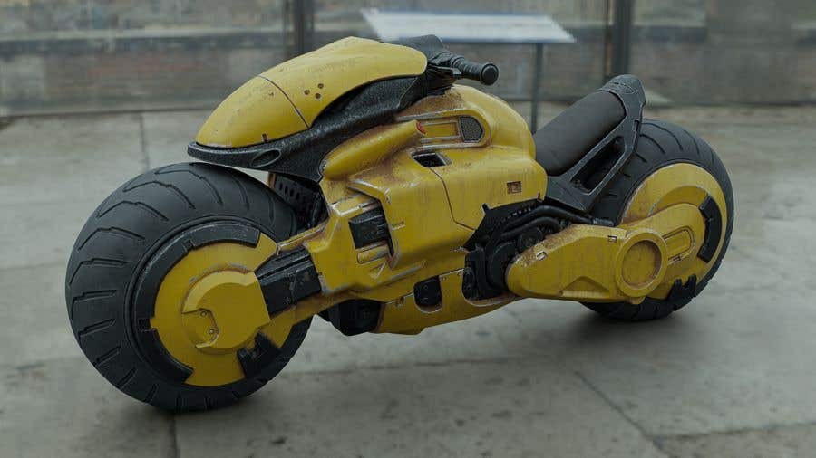 Конкурсная заявка №62 для                                                 3D sculpt for 3D printing. Sci-fi Motorbike. Yellow Bike Project // Escultor 3D para Impresión 3D. Motocicleta Ciencia Ficción. Proyecto Moto Amarilla
                                            