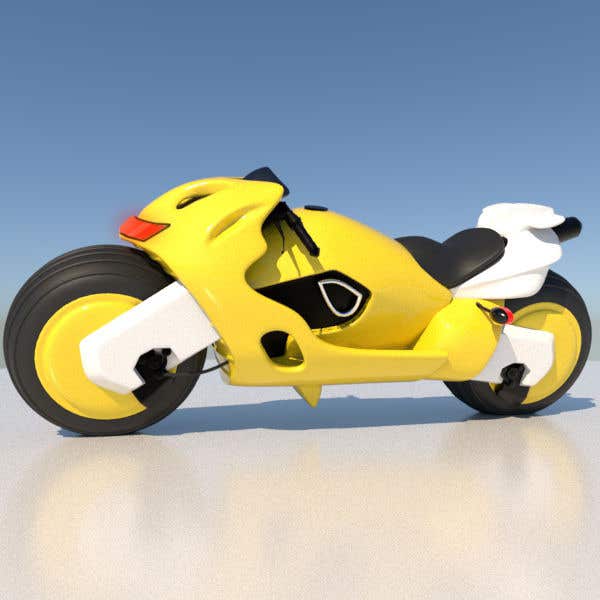 Конкурсная заявка №59 для                                                 3D sculpt for 3D printing. Sci-fi Motorbike. Yellow Bike Project // Escultor 3D para Impresión 3D. Motocicleta Ciencia Ficción. Proyecto Moto Amarilla
                                            