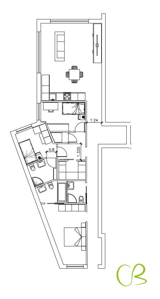 ผลงานการประกวด #31 สำหรับ                                                 Apartment interior - 3D design
                                            