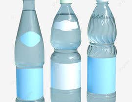 four bottles of water on a white