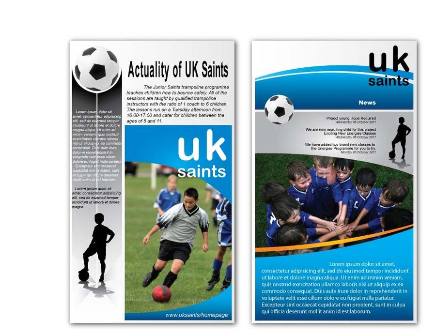 Contest Entry #14 for                                                 Graphic Design for uk saints brochure
                                            