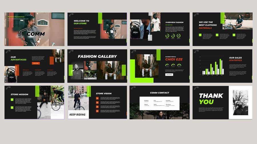 a series of screenshots of a presentation template