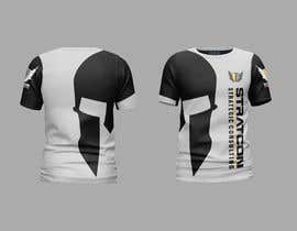 a design of a t shirt with black and white sleeves