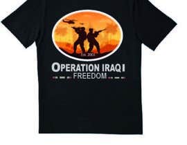 Nro 57 kilpailuun Operation Iraqi Freedom Shirt Design käyttäjältä collsbarbie
