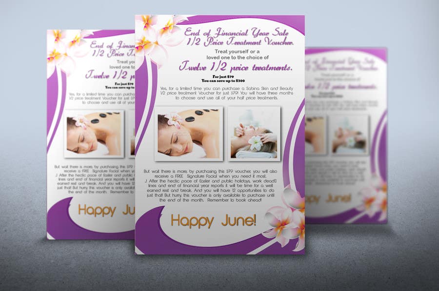 Konkurrenceindlæg #6 for                                                 Design a Flyer, Email and Printer Friendly for Monthy Voucher Special to Beauty clientele.
                                            