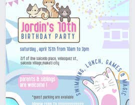 #81 untuk Birthday Party Invitation oleh amrypiz
