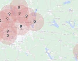 #5 za Map of Dallas Fort Worth area of Texas with 12 addresses pin and a 15 mile radius drawn around od ognjengiogi
