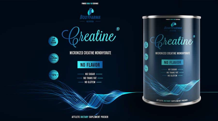 Конкурсная заявка №29 для                                                 Design a Label for a new product with the same language of visual identity for Creatine Dietary supplement
                                            