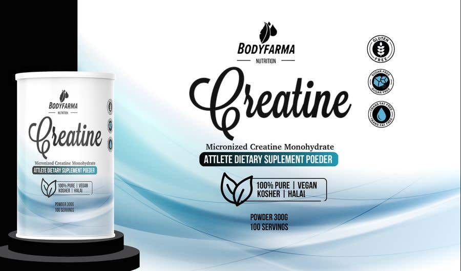 Конкурсная заявка №50 для                                                 Design a Label for a new product with the same language of visual identity for Creatine Dietary supplement
                                            