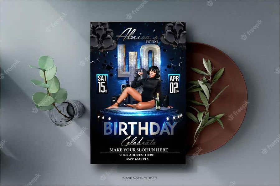 Proposition n°70 du concours                                                 Birthday flyer
                                            
