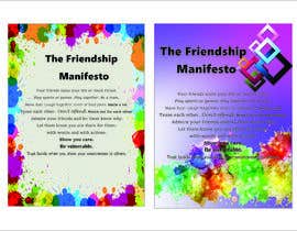 #239 pentru Poster Design for The Friendship Manifesto - 27/03/2023 11:41 EDT de către Essabhai