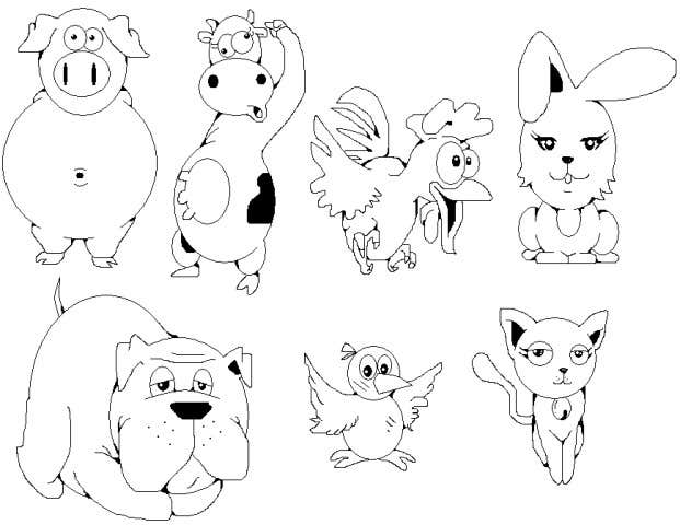 Penyertaan Peraduan #65 untuk                                                 Cute animal doodles
                                            