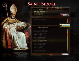 #23 dla Graphic Design for One page web site for the Saint Of the Internet: St. Isidore of Seville przez ionutlexx