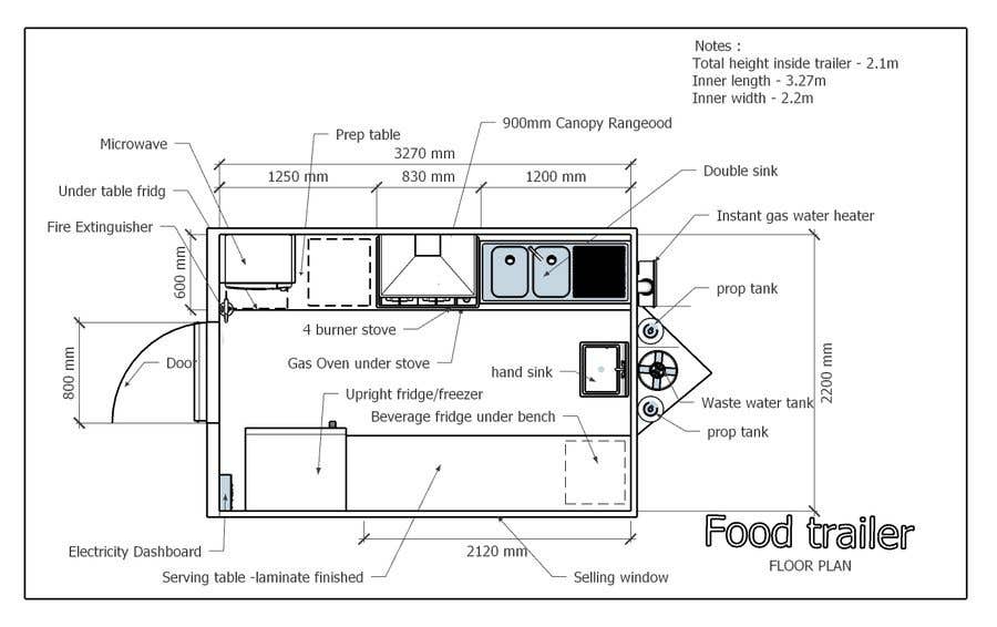 Inscrição nº 16 do Concurso para                                                 Floor plan for food trailer - 04/06/2023 09:51 EDT
                                            