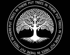 #50 para create a round logo with trees black and white de sujonkuma673