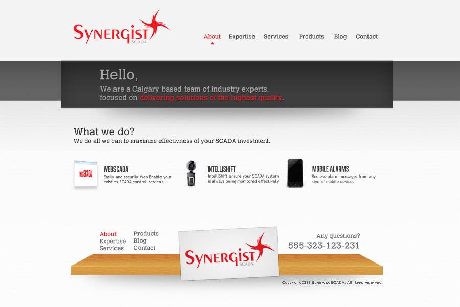 Contest Entry #3 for                                                 Wordpress Theme Design for Synergist SCADA INC
                                            