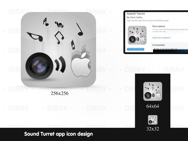 Proposition n°24 du concours                                                 Design an Icon for the "Sound Turret" Mac app
                                            