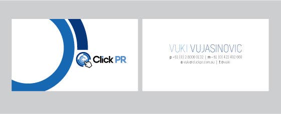 Participación en el concurso Nro.53 para                                                 Business Card Design for Click PR
                                            