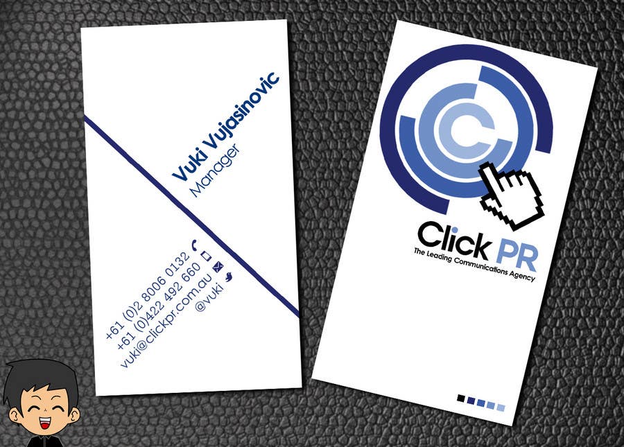 Natečajni vnos #105 za                                                 Business Card Design for Click PR
                                            