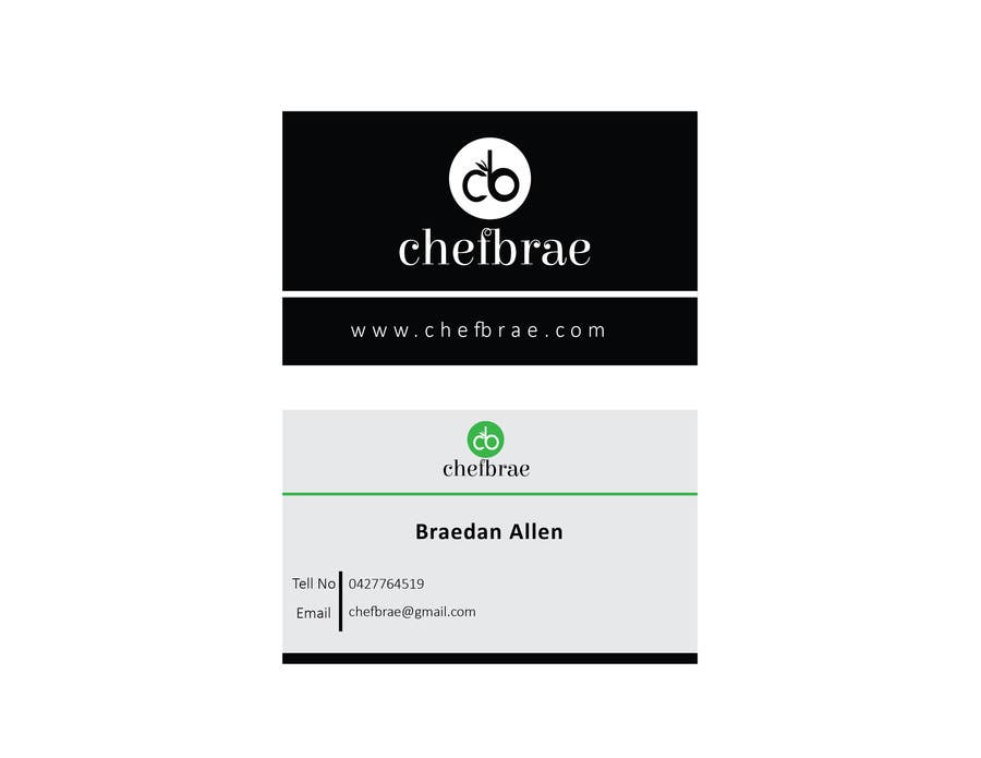 Proposition n°1 du concours                                                 Design some Business Cards for ChefBrae
                                            