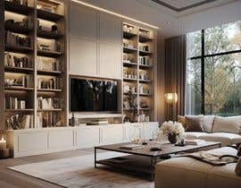 #14 para I need a cabinet design, a new Tv,book,records cabinet is to be fitted in my living room. I need a design to use to build. por mobina777norouzi